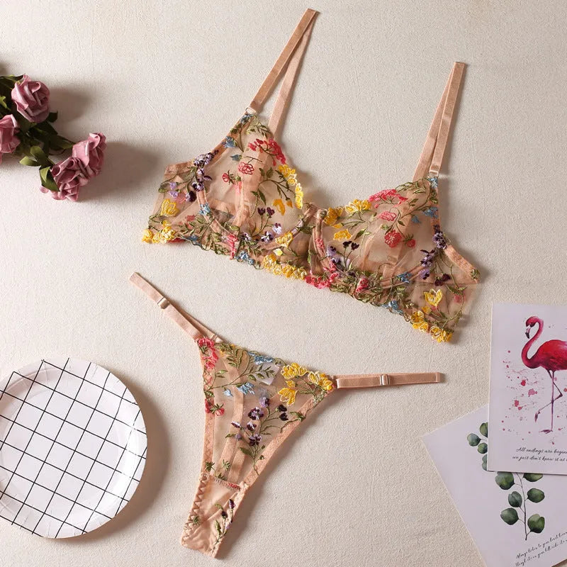 Women's floral bikini set in polyester available in five colours and Asian sizes S M L XL.