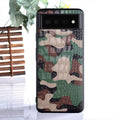 Green PU camouflage back cover phone case for Google Pixel models