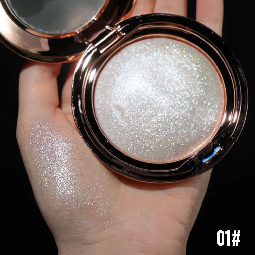 C-F019 high gloss gel nail polish bottle showing mirror finish, available in six metallic colour shades