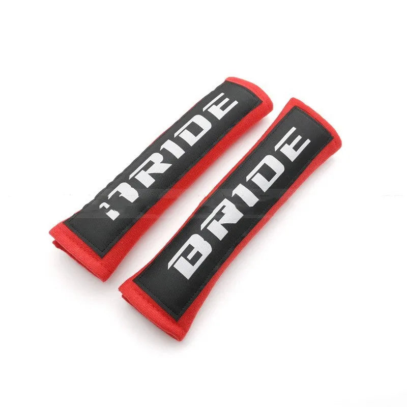 Car seat belt shoulder pads in three colours with cotton and sponge cloth construction