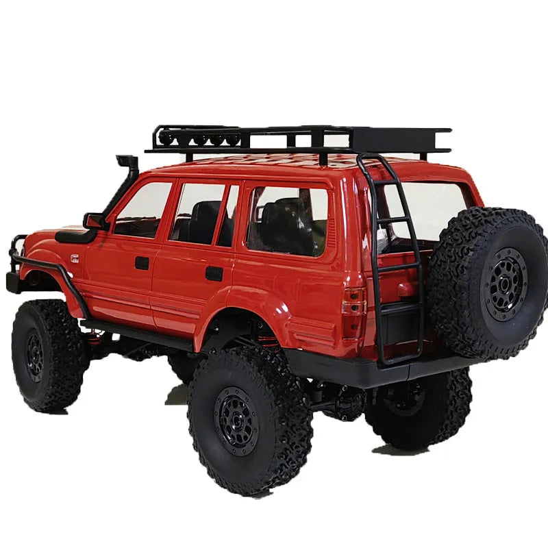 Full Scale LC80 Pickup four-wheel drive off-road remote control car model in khaki with climbing modification