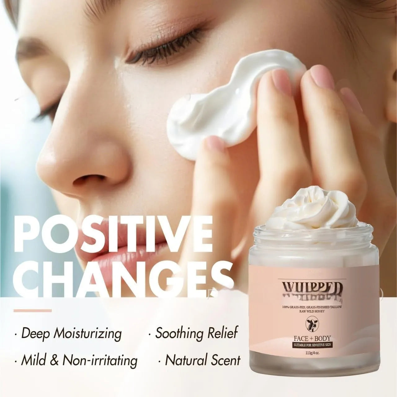 113g jar of butter cream moisturiser for face, suitable for all skin types.
