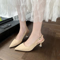 Suede pointed toe stiletto high heels in pink, blue, yellow, and apricot colours
