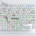 Puppy themed PBT key cap set for mechanical keyboards with full coverage design