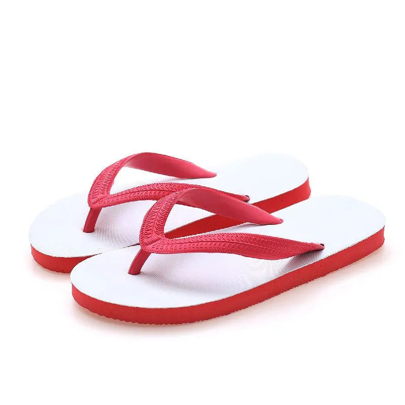 Fish brand rubber flip-flops in green, showing non-slip sole and thong design.