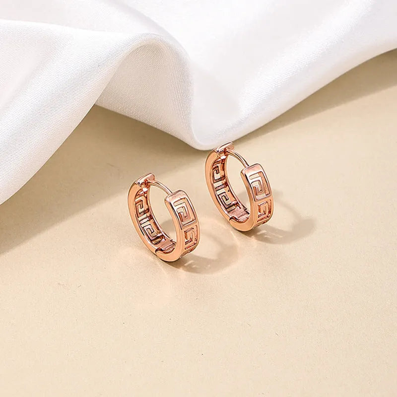 Copper earrings for women with bow and cherry shapes in gold, silver, and rose gold electroplated finishes