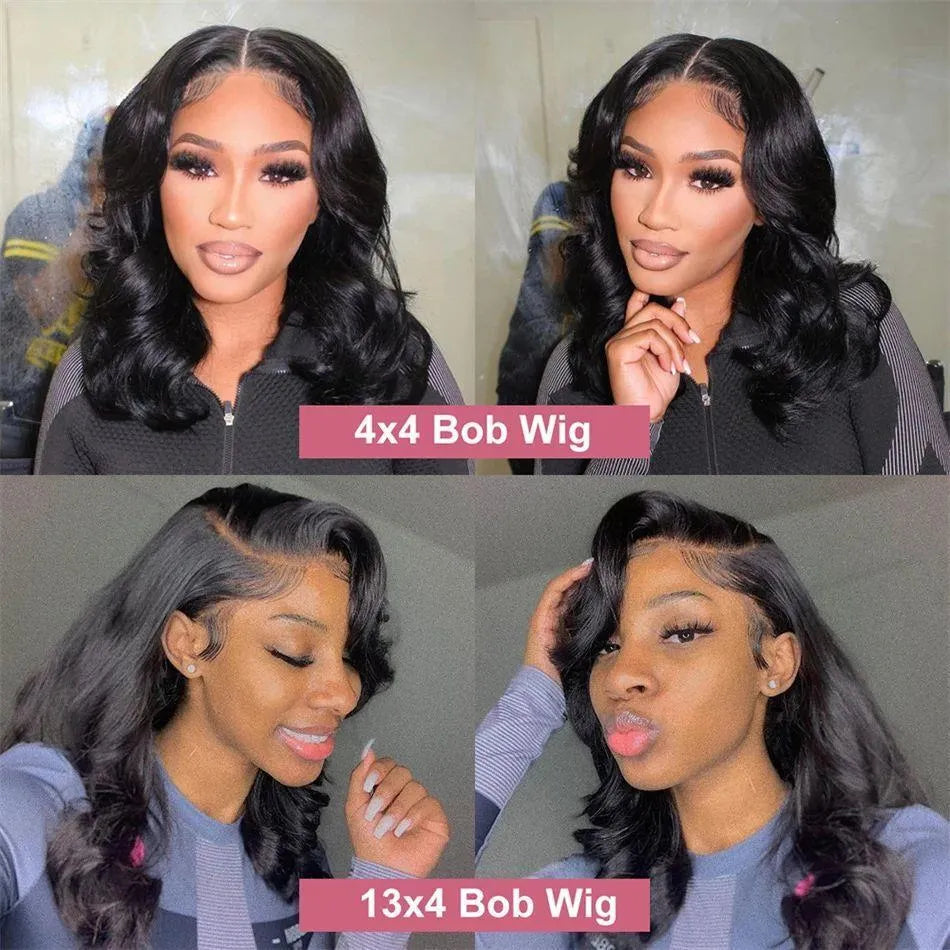 Women's black transparent lace forehead wig with short curly high temperature fibre hair