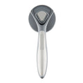 Black Rhino grey self-cleaning slicker brush for grooming cats and dogs with one-click button.