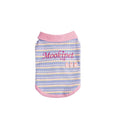 Pink purple reversible autumn vest for small dog or cat with elastic leg openings
