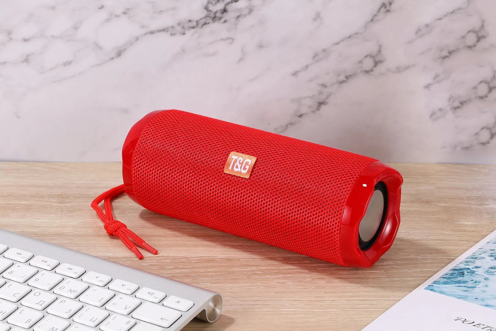 Fabric portable Bluetooth speaker with card holder slot in multiple colour options