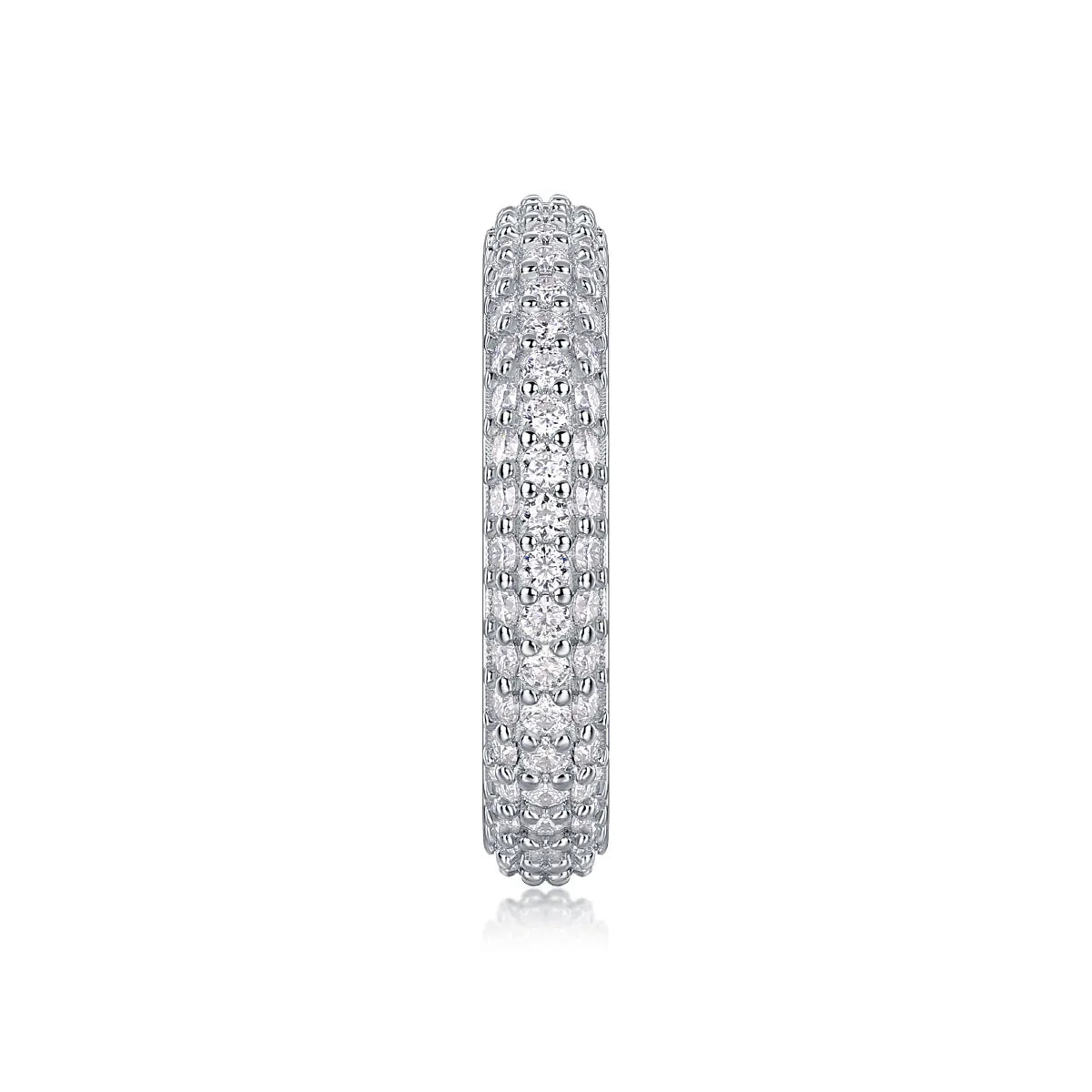 Twilight Beach Moissanite wedding ring set S925 silver platinum plated with GRA certificate in gift box