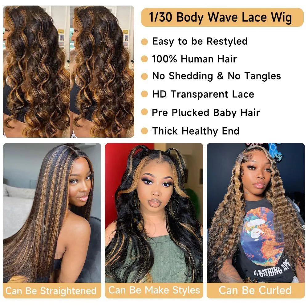 M1559 1B/30# brown medium long curly wig with big waves on a mannequin, front lace design