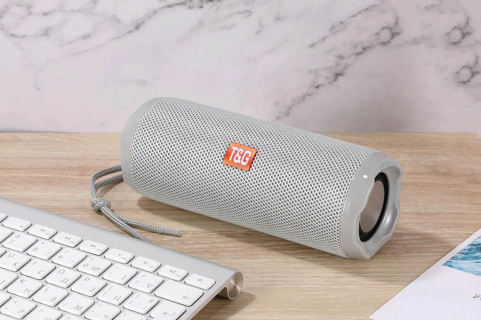 Fabric portable Bluetooth speaker with card holder slot in multiple colour options