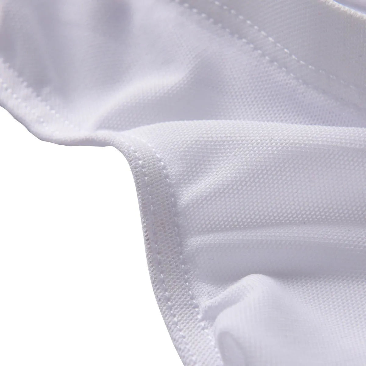 Men's ice silk triangle mid waist shorts in quick-drying nylon fabric available in black, red, white colours