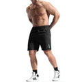 Men's bamboo fibre sports shorts in army green with an elastic high waist and drawstring closure.