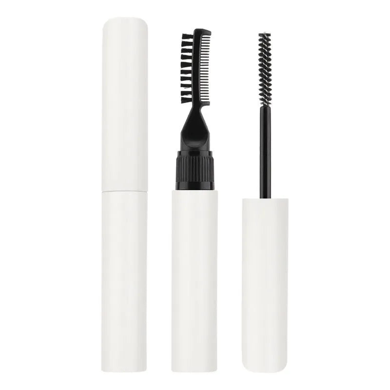 Eyebrow gel with brush applicator for natural wild eyebrow shaping in pink or white
