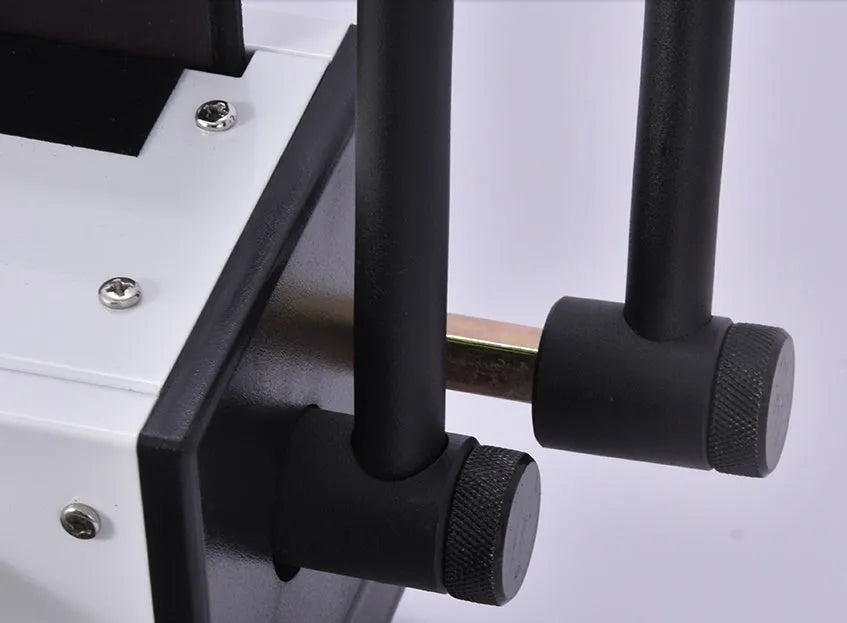 Leisheng 34-hole adjustable iron ring binding machine in black on a desk