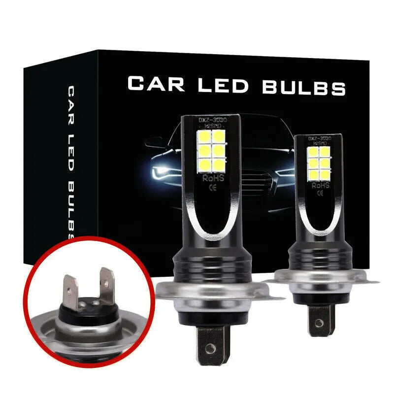 White aluminium H7 110W LED fog light unit with 12 SMD beads for car headlights.