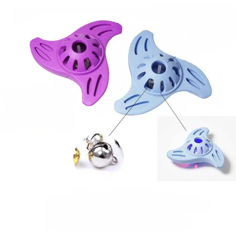 Blue and purple boomerang molar-shaped dog chew toy for medium and large breeds