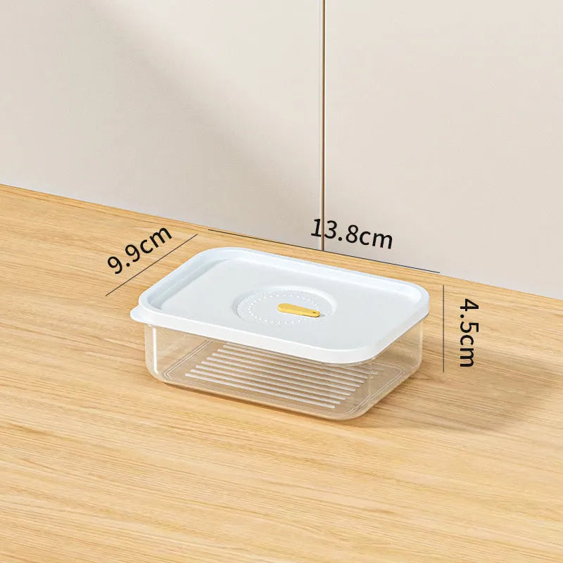 Home Fashion Personality Refrigerator Storage Box in food grade plastic with airtight lid, simple style, available in multiple sizes including 1900ML