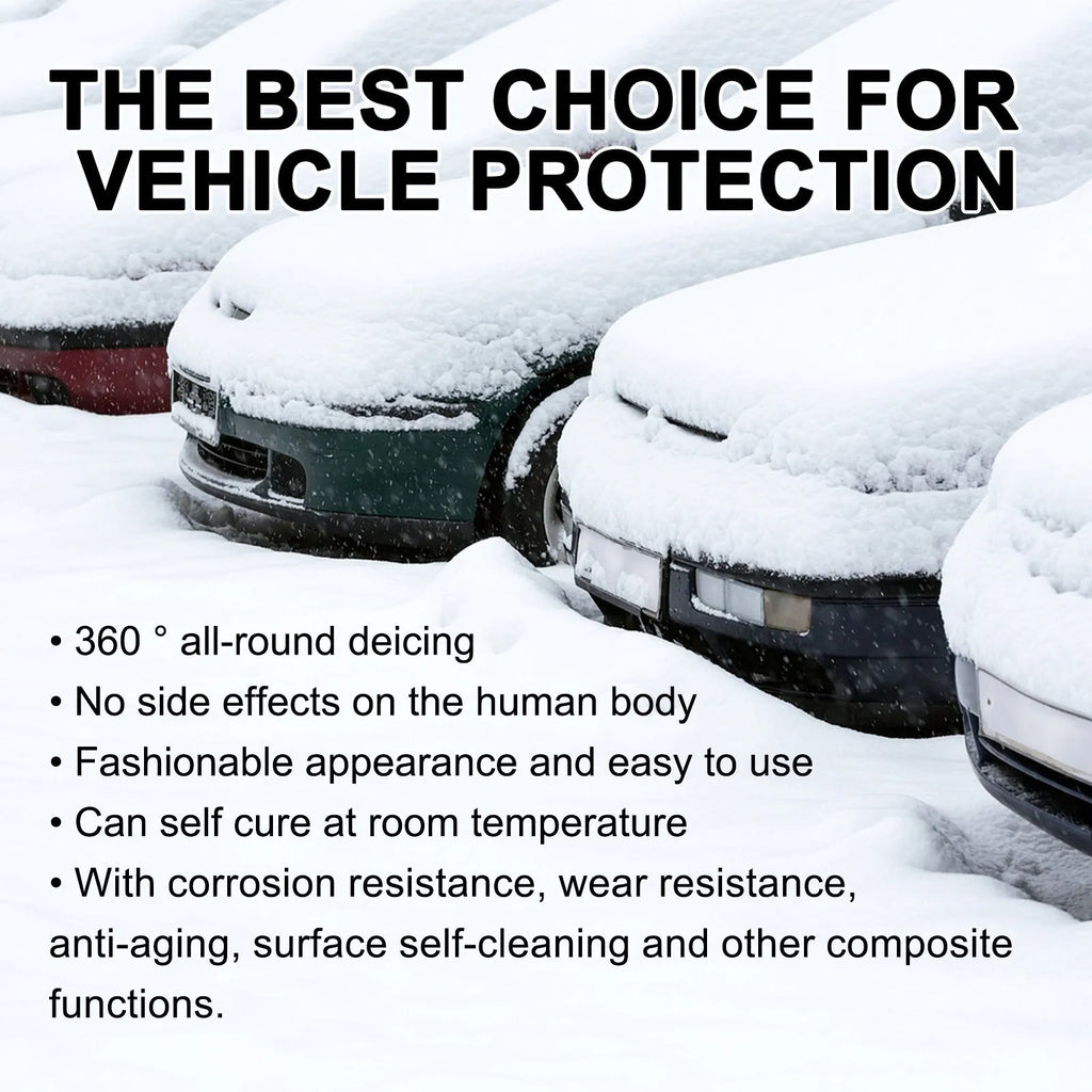 Hydrophobic nano coating car snow brush measuring 5cm by 9cm by 14cm
