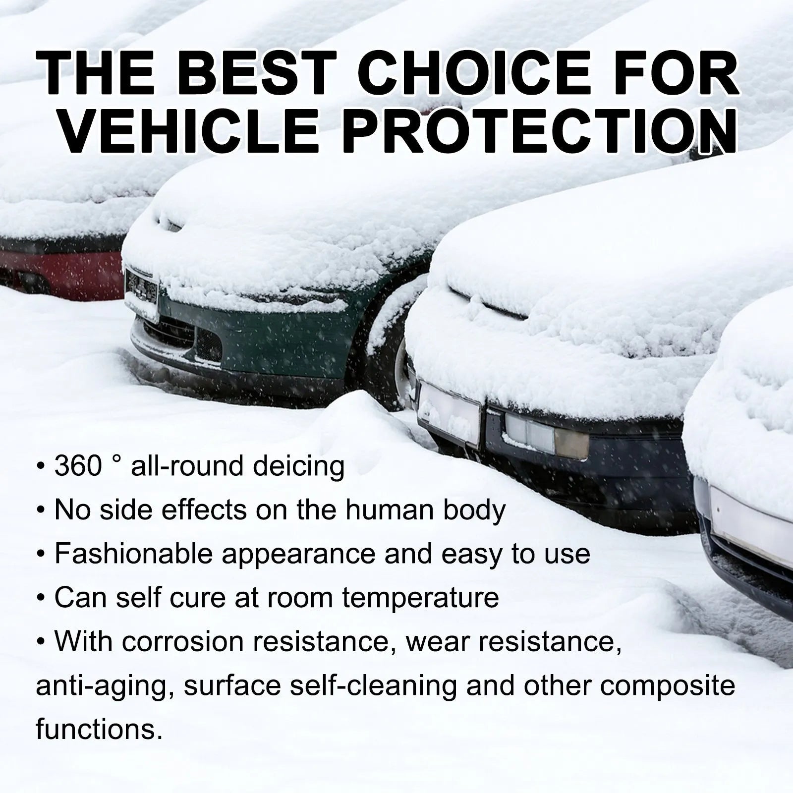 Hydrophobic nano coating car snow brush measuring 5cm by 9cm by 14cm