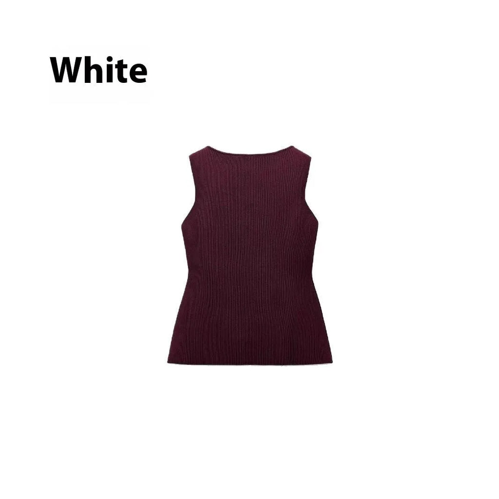 Slim fit dark red viscose vest with 3D pattern detailing and gold button front