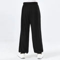 Children's black high-elasticity Lycra practice pants for Sanda martial arts training.
