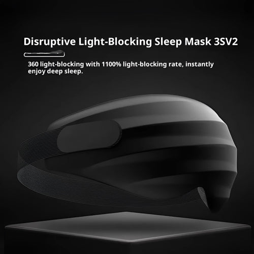 3D three-dimensional shading eye mask in black, made from nylon polyurethane, for sleep or eye fatigue relief