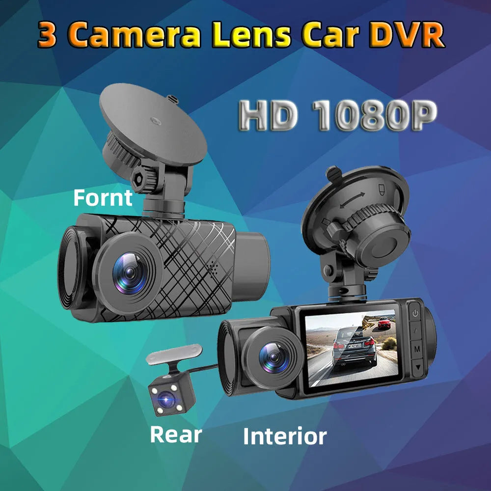 2 inch screen 1080P dashcam black plastic car recorder with 170 degree wide angle lens