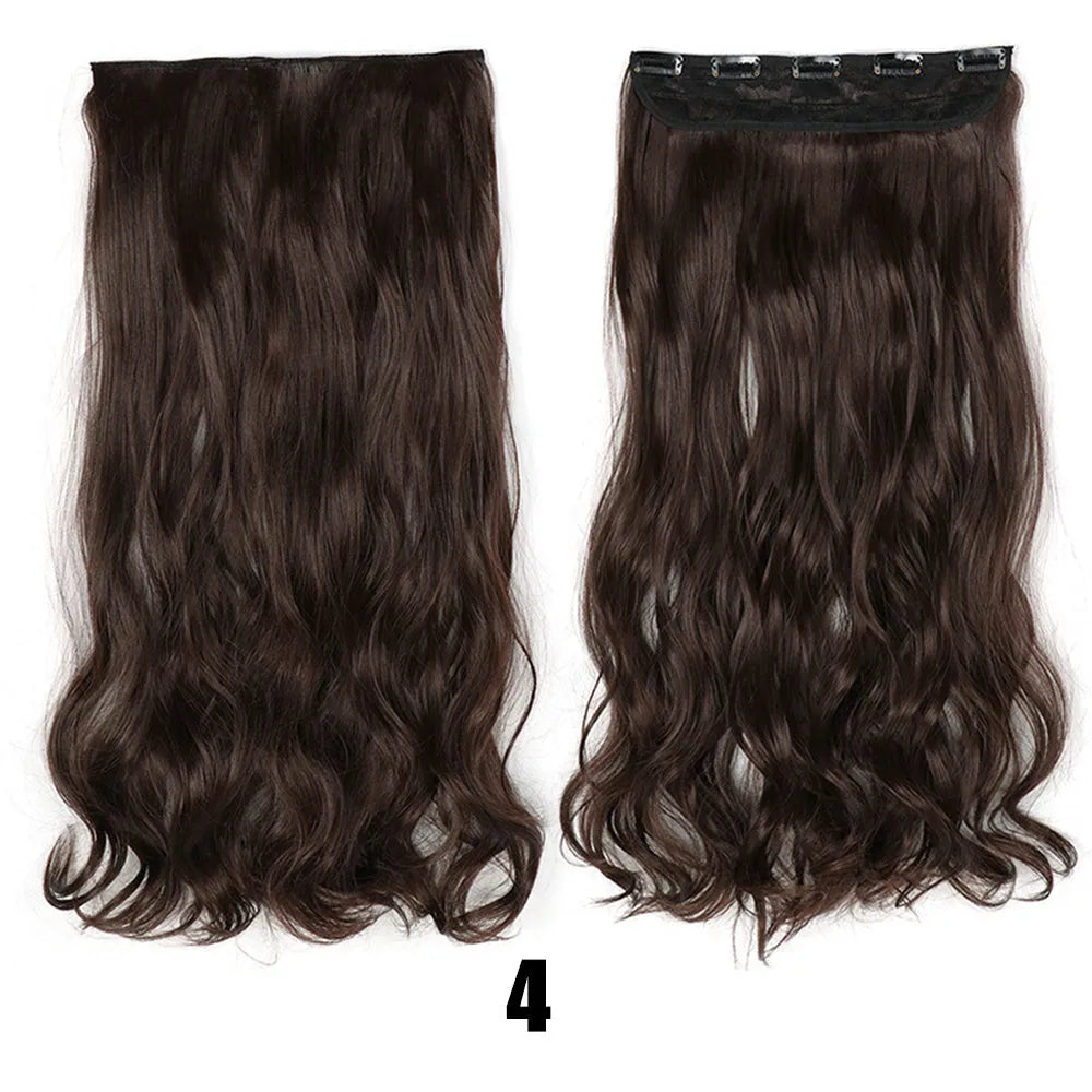 Women's big wavy long curly hair extensions, naturally fluffy with no trace, high temperature wire, picture colour