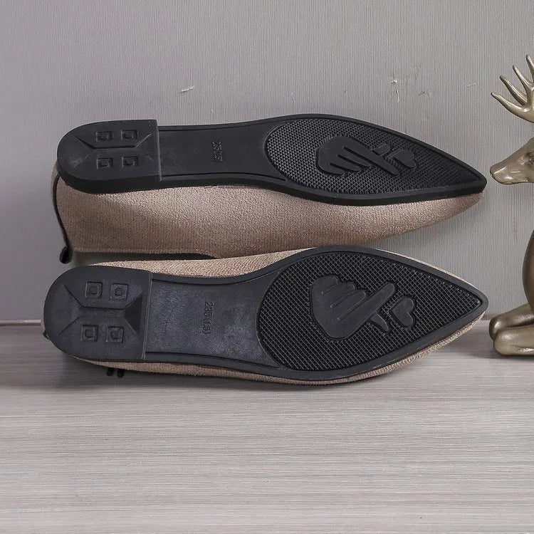 Beige leopard print women's plus size pumps with pointed toe design showing sizes 36-43