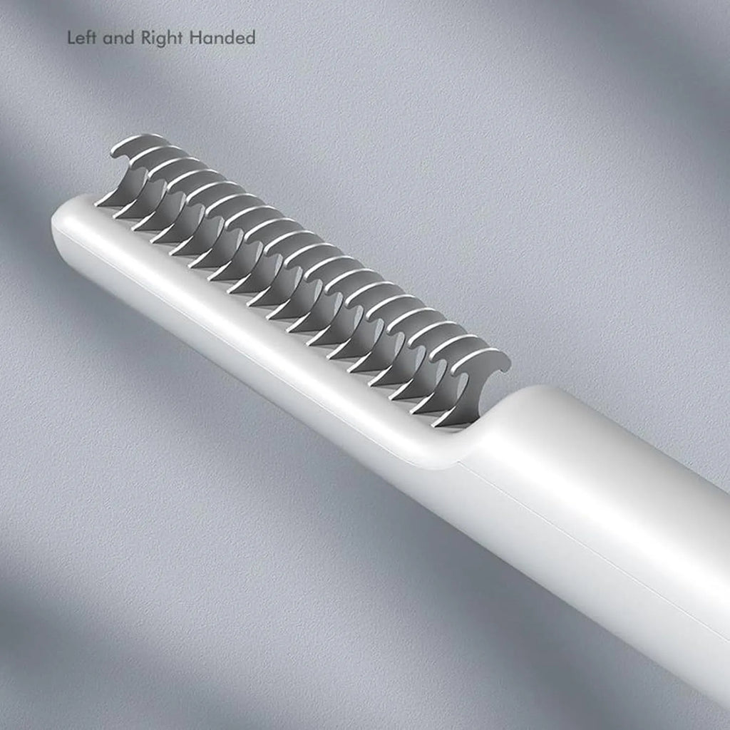 Stainless steel pet dematting comb with user-friendly handle for removing knots and mats from dog hair