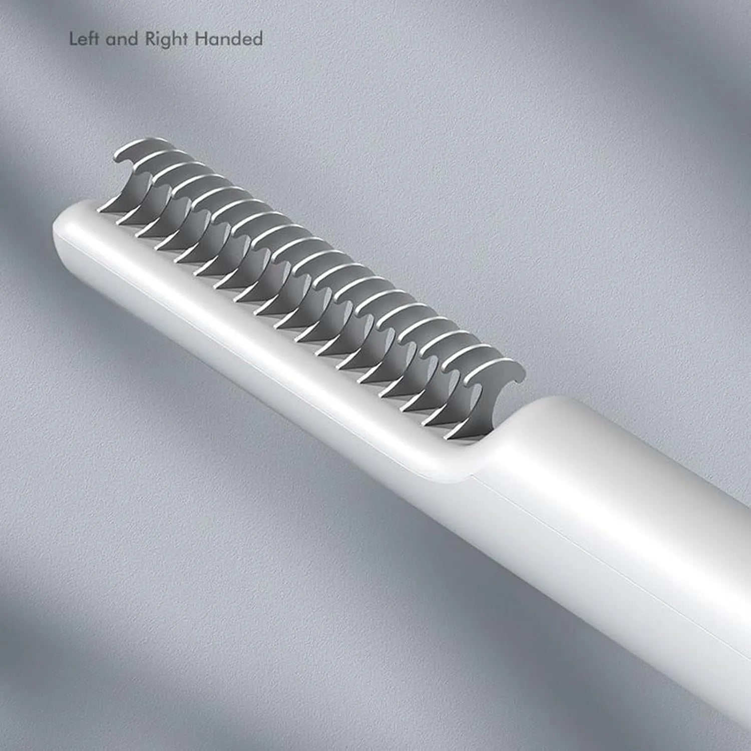 Stainless steel pet dematting comb with user-friendly handle for removing knots and mats from dog hair