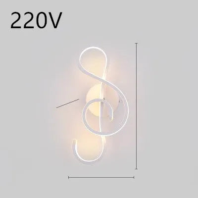 Nordic minimalist LED wall lamp in black or white with silicone shade for bedroom bedside lighting