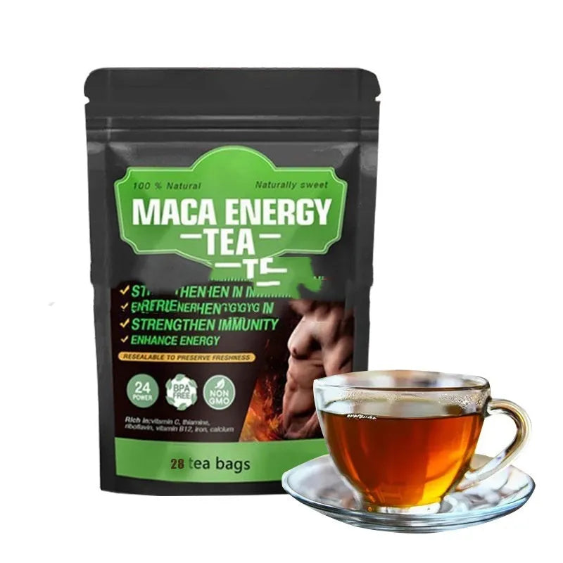 Single tea bag from a 28-day herbal slimming tea programme for women, showing one of thirteen variety options.