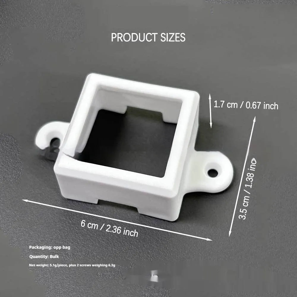 White plastic LED protective lampshade measuring 1.7cm by 6cm for bulb and strip light coverage