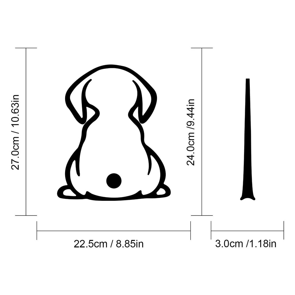 Cartoon cat design car windscreen wiper shadow sticker on rear window