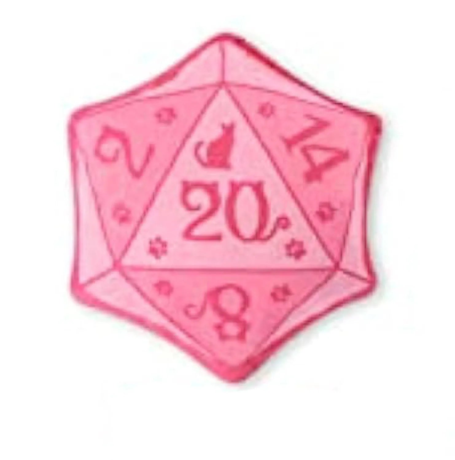 Dice-shaped catnip toy in four colour options for DND gaming cat play