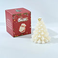 Christmas tree shaped soy mixed wax aromatherapy candle in green, hand-poured, festive home decoration