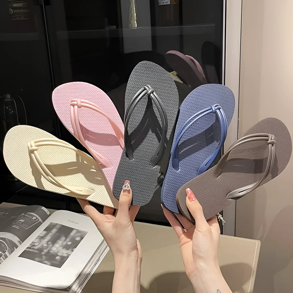 Men's PVC flip flops with toe cover in multiple colours on a white background
