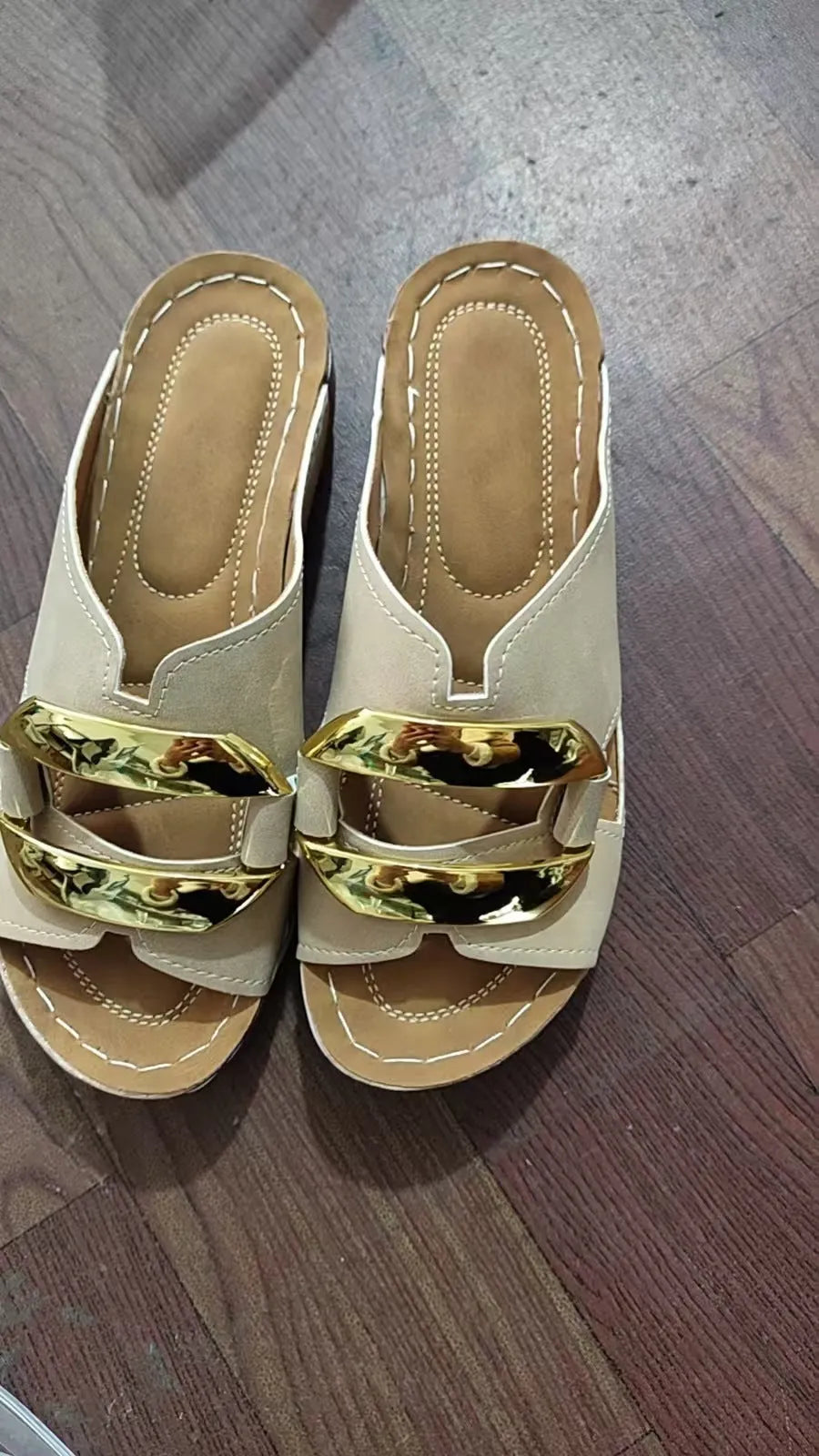 Roman style platform sandals in white, black, khaki, and sea blue colours on a rubber sole
