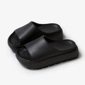 Women's fish mouth slippers with 5.5cm thick EVA sole in beige, black, khaki, or rose red.