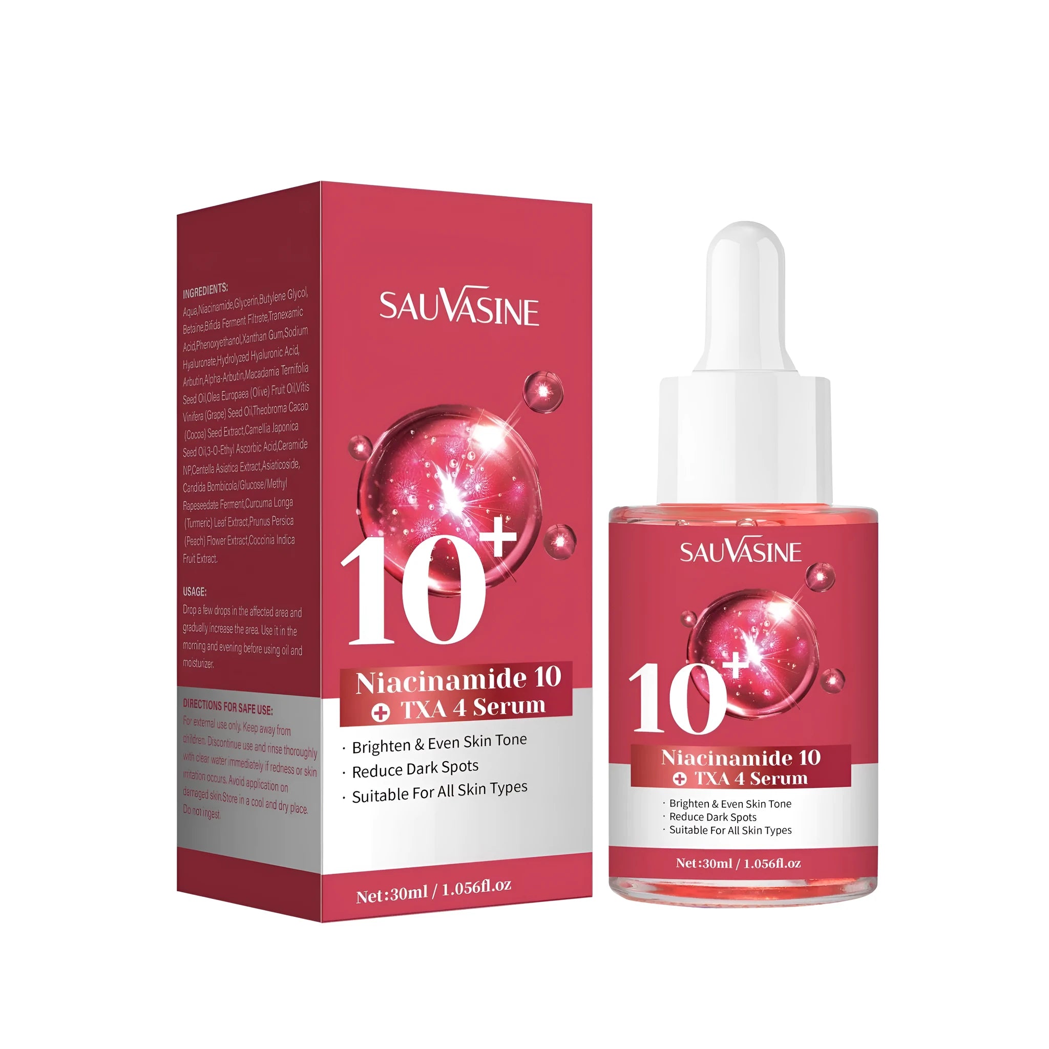 30ml bottle of Niacinamide 10 TXA 4 Serum with nicotinamide 10 and tranexamic acid 4