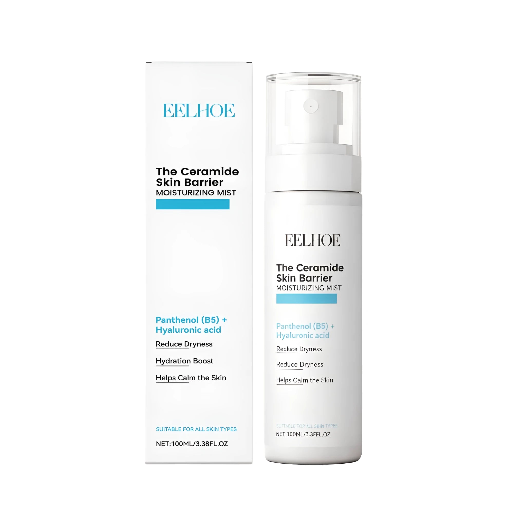 Moisturizing and hydrating face spray 100ml with hyaluronic acid ceramide and glycerin