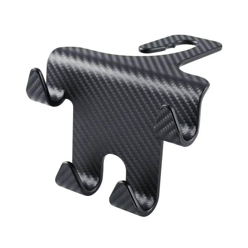 Black ABS plastic car multifunction hook bracket with integrated mobile phone holder