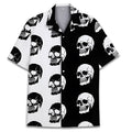 Men's Cuban collar Hawaiian summer shirt in digital print design with short sleeves