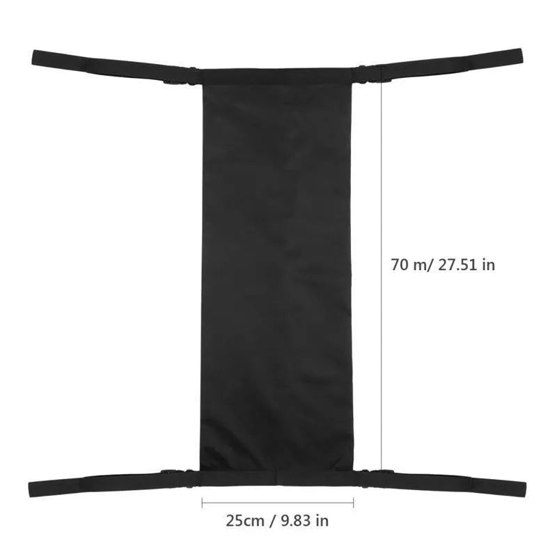 Black cylindrical wheelchair pannier bag for oxygen cylinders with 600D Oxford cloth construction