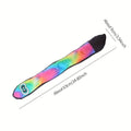 Multicolour snake-shaped plush dog squeaky toy with stripe print pattern