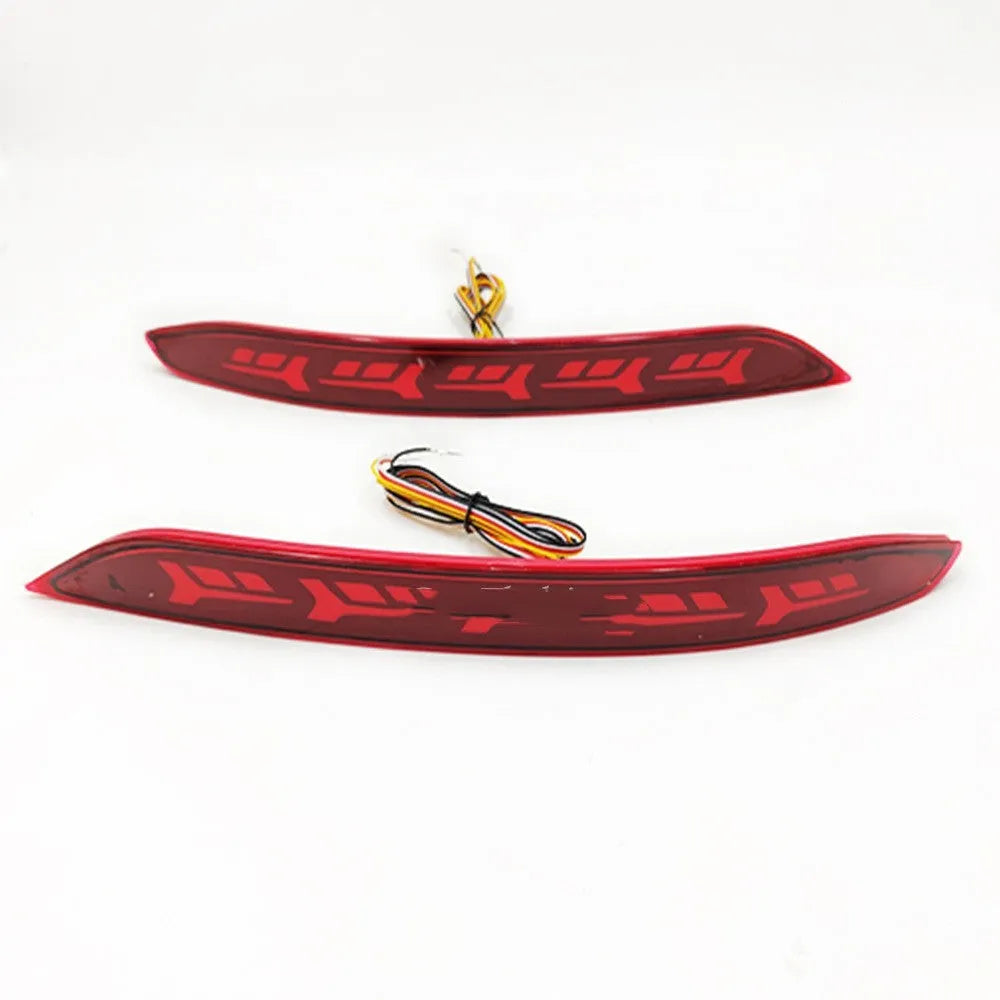Volkswagen Sagitar rear LED bumper light showing flowing water animation for brake and turn signals.